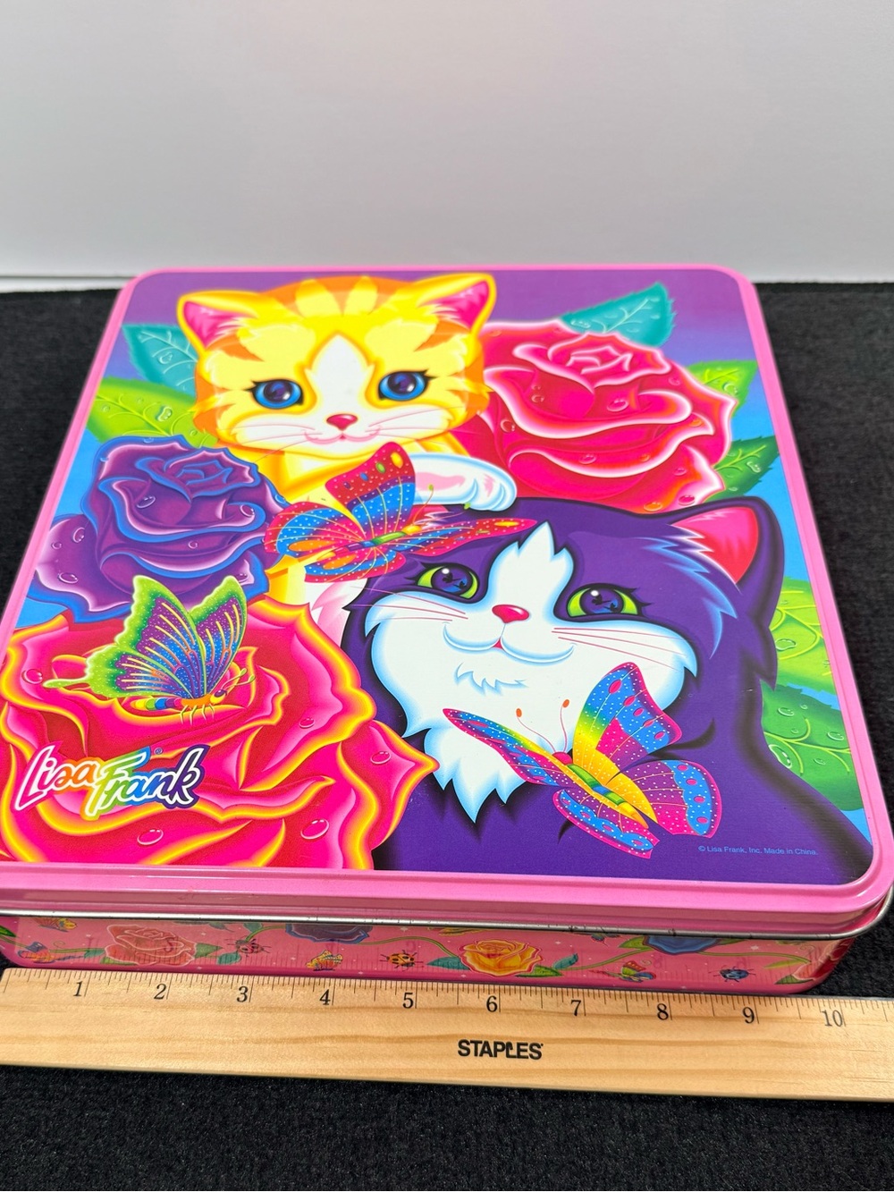 VTG Lisa Frank Kittens and Butterflies Tin only 10.5”x12” *READ - Picture 3 of 16